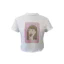 Blusa Baby look em malha- estampa mulher com morango